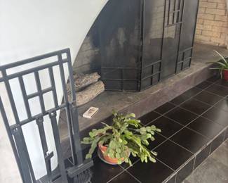 Craftsman Style Fireplace Tools and Screen