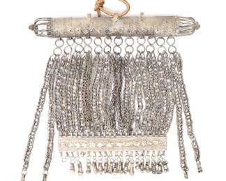Lot 123 Antique Yemeni Silver Prayer Scroll Pendant, 255g