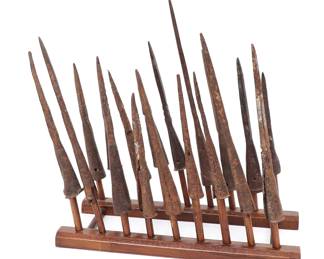 Lot 20 Collection of Colonial Spear Heads, 18Pieces