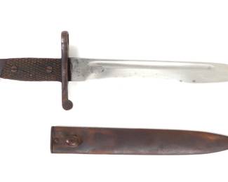 Lot 23 Spanish Bolo Bayonet with Metal Scabbard