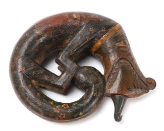 Lot 93 Indian Dragon Shaped Powder Flask, 20th c.