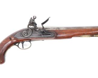 Lot 80 London Flintlock Pistol by H. NOCK