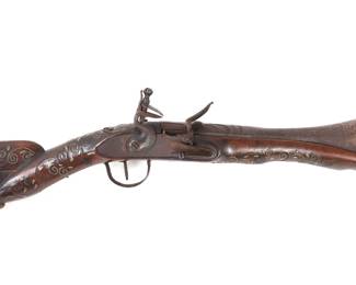Lot 89 Ottoman Silver Inlaid Engraved Flintlock Blunderbuss