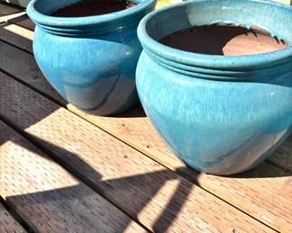 Blue Ceramic Planters