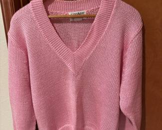 Collage Pink Knitted V-Neck Sweater