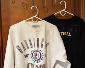 Washington University of Washington Huskies 1991 National Championship Crewneck Sweater, Nike Huskies Football Black Long Sleeve Shirt