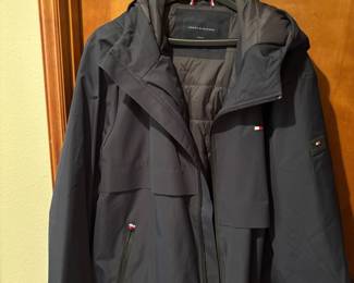 Tommy Hilfiger Men's Performance Navy Hooded Jacket 