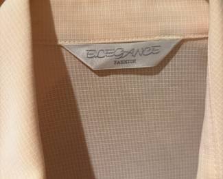 Elegance Cream Sheer Short Sleeve Blouse