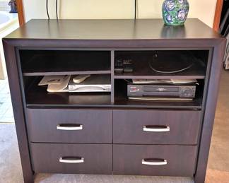 Modern Dark Wood TV Stand