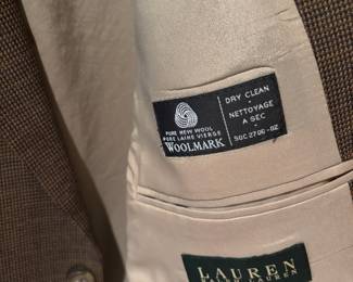 Ralph Lauren Men's Woolmark Two Button Blazer Jacket