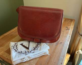 Firemze Italy Brown Leather Crossbody Bag 