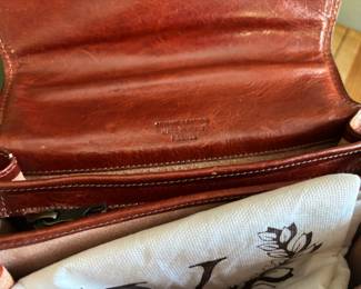 Firemze Italy Brown Leather Crossbody Bag 