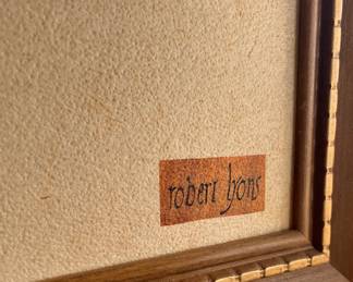 Mid Century Wood Cut Cat Print by Robert Lyons