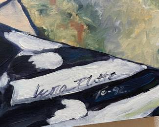 1992 Family Scene Acrylic Painting on Canvas by Leora Platte