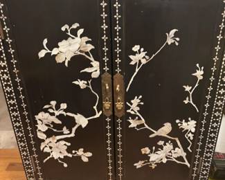 Chinoiserie Black Lacquer Cabinet 