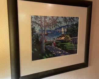 Coastal Scene Watercolor Print by Bruce T.