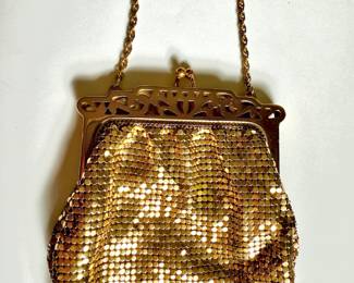Whiting & Davis Gold Metal Mesh Evening Purse
