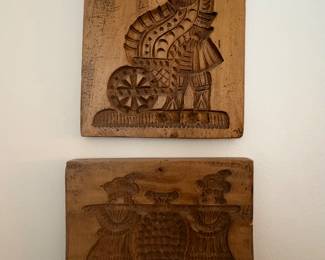 $40 EACH - Antique hand carved cookie molds