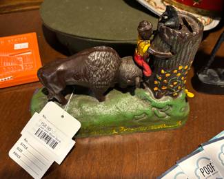 Cast Iron Bison Bank
