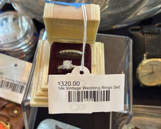 14k Vintage Wedding Rings Set