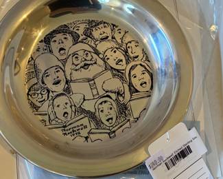 Norman Rockwell Etched Sterling Silver Plate