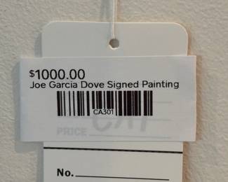 Joe Garcia Dove Signed Painting