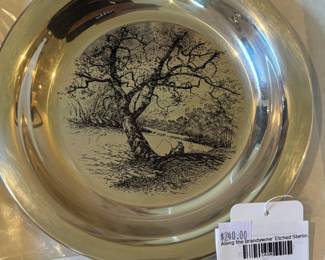 Along the Brandywine Etched Sterling Plate