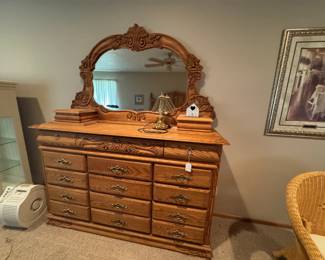 Dresser with king sized bed