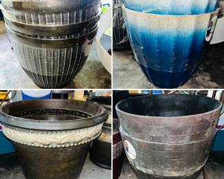 Large plastic planters