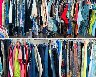 Women’s clothes sizes are mostly large & XL with some medium & XXL — pants sizes: 10, 12, 14, 16