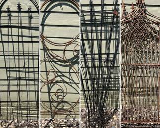 Variety of outdoor plant trellises