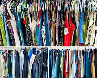 Women’s clothes sizes are mostly large & XL with some medium & XXL — pants sizes: 10, 12, 14, 16