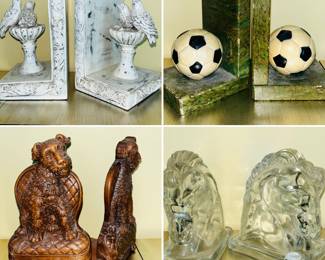 Vintage marble bookends 