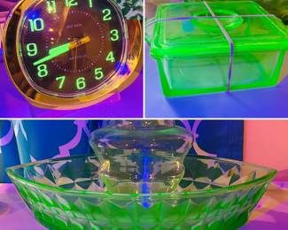 Green depression uranium glass 