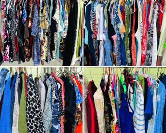 Women’s clothes sizes are mostly large & XL with some medium & XXL — pants sizes: 10, 12, 14, 16