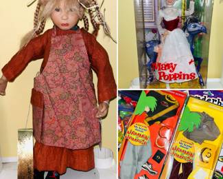 ZWERGNASE VINYL ARTIST DOLL "BEAU", Disney Mary Poppins Barbie Doll, My Scene Jamin in Jamaica fashion clothes set  