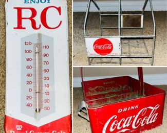 Vintage Coca-Cola and other soda pop advertisements