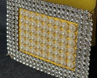 1950’s Rhinestone Lambskin Hand Jeweled Wallet