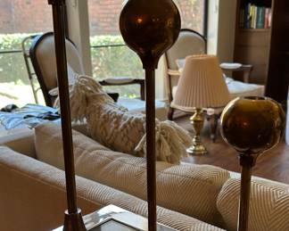MCM Sphere Tulip Taper Candle Sticks. 23” 20” 17”