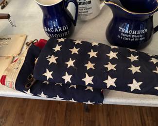 2 Antique American Flags