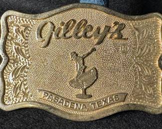 Vintage Gilley’s Pasadena Texas Belt Buckle