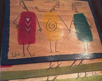 Kakadu Vintage Wooden Table Mats Reutshahar Israel 