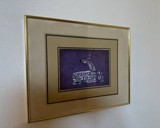 Signed & numbered print by Carolyn Kinder titled deer.&#129420; 