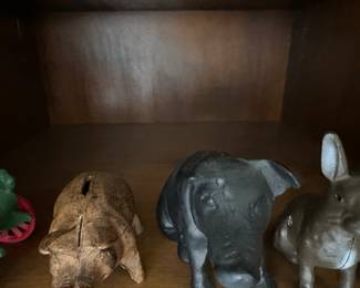 Antique Cast Iron Wild life coin banks