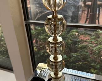 MCM Lucite Staking Ball Sphere Table Lamp