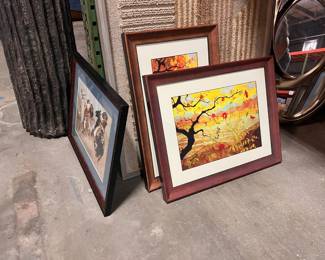 Lots of framed art!