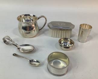 Sterling Pieces & Pewter Brush