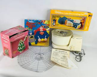 Vintage Bosch Universal Countertop Mixer and Cake Baking Supplies
