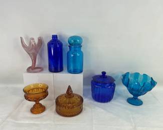 Colorful Glass Vases and Jars