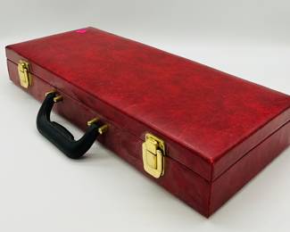 MAH-JONG Set - Red Travel Suitcase (Never used)
